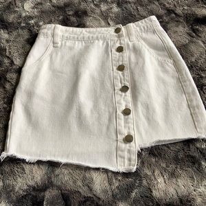 White Demin Skirt